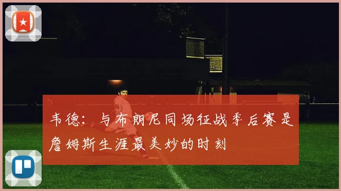 韦德：与布朗尼同场征战季后赛是詹姆斯生涯最美妙的时刻
